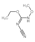 N-cyano-1-ethoxy-N-methoxy-methanimidamide结构式