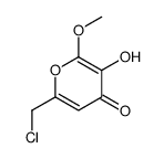 6-(chloromethyl)-3-hydroxy-2-methoxypyran-4-one结构式