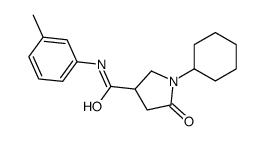 1-cyclohexyl-N-(3-methylphenyl)-5-oxopyrrolidine-3-carboxamide Structure