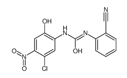 1-(5-chloro-2-hydroxy-4-nitrophenyl)-3-(2-cyanophenyl)urea结构式