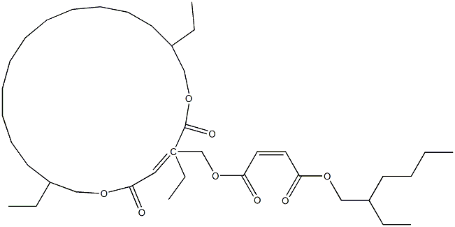 bis(2-ethylhexyl) 2-ethyl-2-[[[4-[(2-ethylhexyl)oxy]-1,4-dioxo-2-butenyl]oxy]methyl]propane-1,3-diyl dimaleate structure