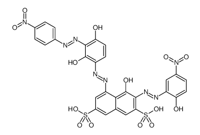 5-[[2,4-dihydroxy-3-[(4-nitrophenyl)azo]phenyl]azo]-4-hydroxy-3-[(2-hydroxy-5-nitrophenyl)azo]naphthalene-2,7-disulphonic acid Structure