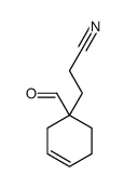 3-(1-formylcyclohex-3-en-1-yl)propanenitrile结构式