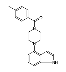 Methanone, [4-(1H-indol-4-yl)-1-piperazinyl](4-methylphenyl)结构式