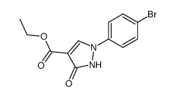 2-p-bromophenyl-4-ethoxycarbonyl-3-pyrazolin-5-one结构式