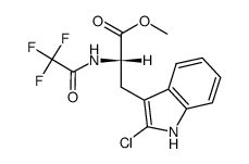 α-N-(trifluoroacetyl)-2-chloro-L-tryptophan methyl ester Structure