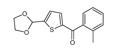 5-(1,3-DIOXOLAN-2-YL)-2-(2-METHYLBENZOYL)THIOPHENE picture