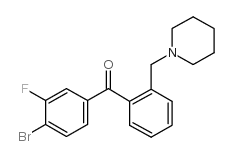 4'-BROMO-3'-FLUORO-2-PIPERIDINOMETHYL BENZOPHENONE结构式