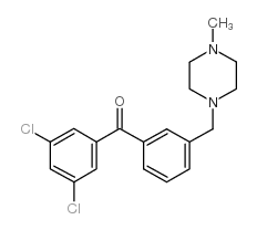 3,5-DICHLORO-3'-(4-METHYLPIPERAZINOMETHYL) BENZOPHENONE结构式