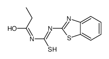 N-(1,3-benzothiazol-2-ylcarbamothioyl)propanamide结构式