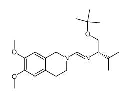 (S)-valinol-tert-butyl ether formamidine of 6,7-dimethoxy-1,2,3,4-tetrahydroisoquinoline结构式