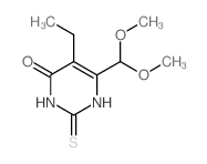 6-(dimethoxymethyl)-5-ethyl-2-sulfanylidene-1H-pyrimidin-4-one结构式