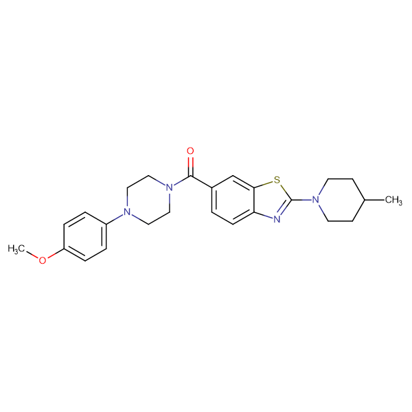 Anisole-piperazine-methanone-benzothiazole-p-methylpiperidine picture