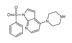 1-(Phenylsulfonyl)-4-(1-piperazinyl)-1H-pyrrolo[2,3-b]pyridine结构式