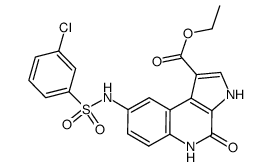 8-(3-chloro-benzenesulfonylamino)-4-oxo-4,5-dihydro-3H-pyrrolo[2,3-c]quinoline-1-ethyl carboxylate Structure