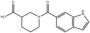 1-(1H-indole-6-carbonyl)piperidine-3-carboxylic acid Structure