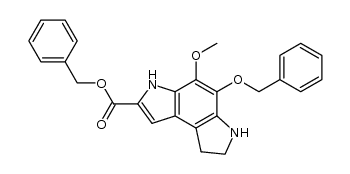 benzyl 4-benzyloxy-1,2,3,6-tetrahydro-5-methoxypyrrolo[3,2-e]indole-7-carboxylate结构式