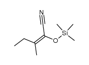 3-methyl-2-((trimethylsilyl)oxy)pent-2-enenitrile Structure