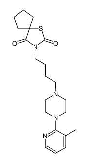 3-{4-[4-(3-Methyl-pyridin-2-yl)-piperazin-1-yl]-butyl}-1-thia-3-aza-spiro[4.4]nonane-2,4-dione Structure