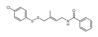 4-benzoylamino-2-methyl-2-butenyl p-chlorophenyl disulfide Structure