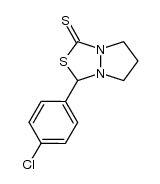 3-(4-chlorophenyl)dihydro-5H-pyrazolo[1,2-c][1,3,4]thiadiazole-1-thione结构式