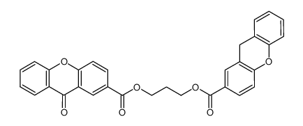 9-Oxo-9H-xanthene-2-carboxylic acid 3-(9H-xanthene-2-carbonyloxy)-propyl ester Structure