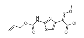 <2-<<(alloxsy)carbonyl>amino>thiazol-4-yl>-(2Z)-(methoxyimino)acetic acid chloride结构式