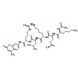 Ac-Lys-Gln-Lys-Leu-Arg-AMC trifluoroacetate salt structure