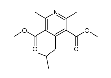 dimethyl 2,6-dimethyl-4-(2-methylpropyl)-3,5-pyridinedicarboxylate Structure