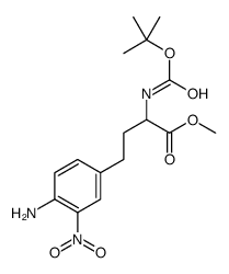 Methyl 4-(4-amino-3-nitrophenyl)-2-({[(2-methyl-2-propanyl)oxy]ca rbonyl}amino)butanoate Structure