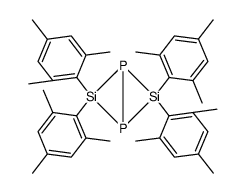 2,2,4,4-tetramesityl-1,3-diphospha-2,4-disilabicyclo<1.1.0>butane Structure