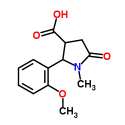 2-(2-Methoxyphenyl)-1-methyl-5-oxo-3-pyrrolidinecarboxylic acid结构式