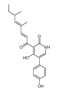 3-((2E,4E)-4,6-dimethylocta-2,4-dienoyl)-4-hydroxy-5-(4-hydroxyphenyl)pyridin-2(1H)-one结构式