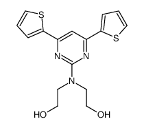 2-[(4,6-dithiophen-2-ylpyrimidin-2-yl)-(2-hydroxyethyl)amino]ethanol结构式