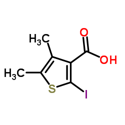 2-碘-4,5-二甲基噻吩-3-羧酸结构式