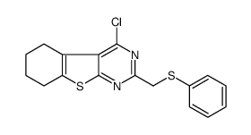 4-CHLORO-2-[(PHENYLTHIO)METHYL]-5,6,7,8-TETRAHYDRO[1]BENZOTHIENO[2,3-D]PYRIMIDINE Structure