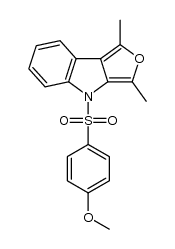 4-((4-methoxyphenyl)sulfonyl)-1,3-dimethyl-4H-furo[3,4-b]indole结构式