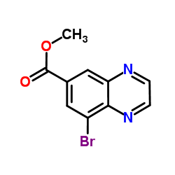 Methyl 8-bromo-6-quinoxalinecarboxylate structure