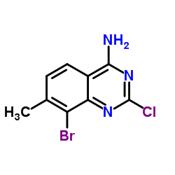 8-Bromo-2-chloro-7-methyl-4-quinazolinamine结构式