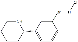 (S)-2-(3-bromophenyl)piperidine hydrochloride structure