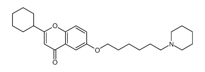 2-cyclohexyl-6-(6-piperidin-1-ylhexoxy)chromen-4-one Structure