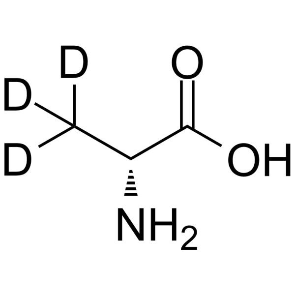 D-丙氨酸-D3结构式