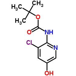 2-Methyl-2-propanyl (3-chloro-5-hydroxy-2-pyridinyl)carbamate结构式