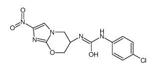 1-(4-chlorophenyl)-3-[(6S)-2-nitro-6,7-dihydro-5H-imidazo[2,1-b][1,3]oxazin-6-yl]urea结构式