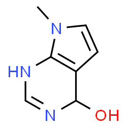 1H-Pyrrolo[2,3-d]pyrimidin-4-ol, 4,7-dihydro-7-methyl- (9CI) picture