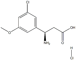 (3R)-3-AMINO-3-(5-CHLORO-3-METHOXYPHENYL)PROPANOIC ACID HYDROCHLORIDE Structure