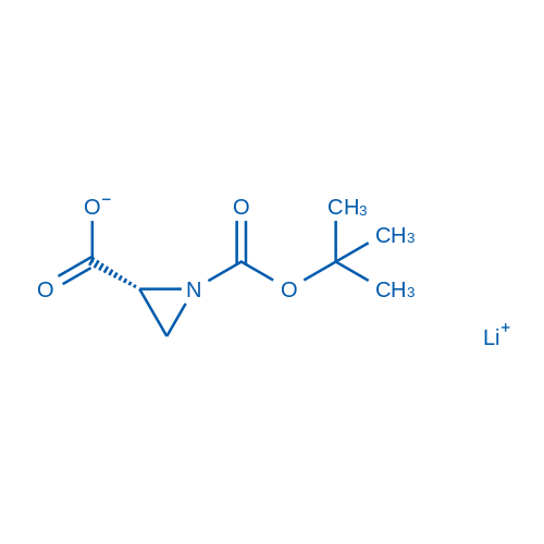 Lithium (R)-1-(tert-butoxycarbonyl)aziridine-2-carboxylate structure