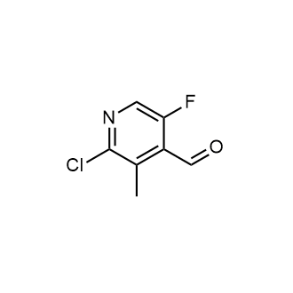 2-氯-5-氟-3-甲基异烟醛结构式