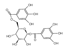 1,6-Digalloyl glucopyranose structure