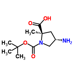 (2R,4S)-1-tert-Butyl 2-methyl 4-aminopyrrolidine-1,2-dicarboxylate structure